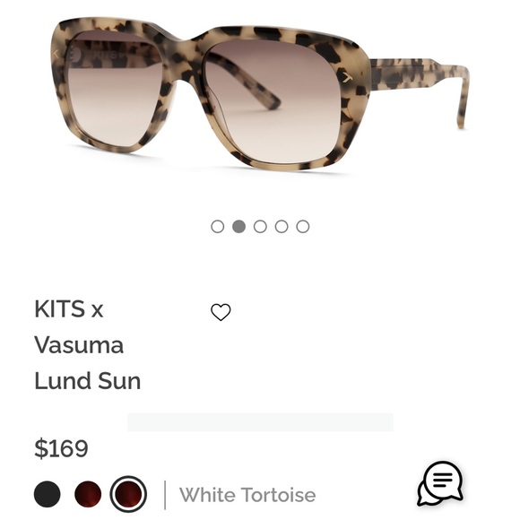LIKE NEW: KITS x Vasuma Lund Sun Sunglasses in white tortoise. - Picture 3 of 4